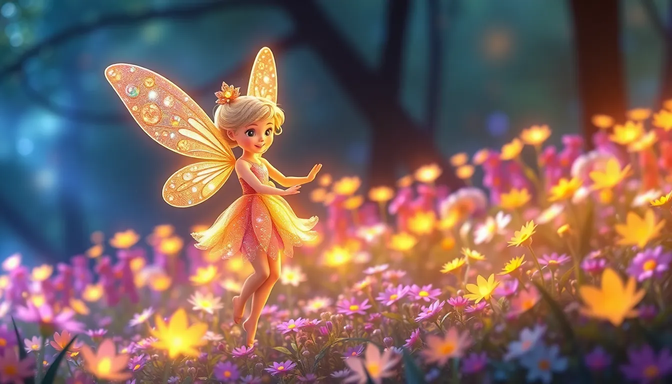 Les Contes de la Forêt Sombre 4 Illustration de La Vallée des Fleurs Lumineuses