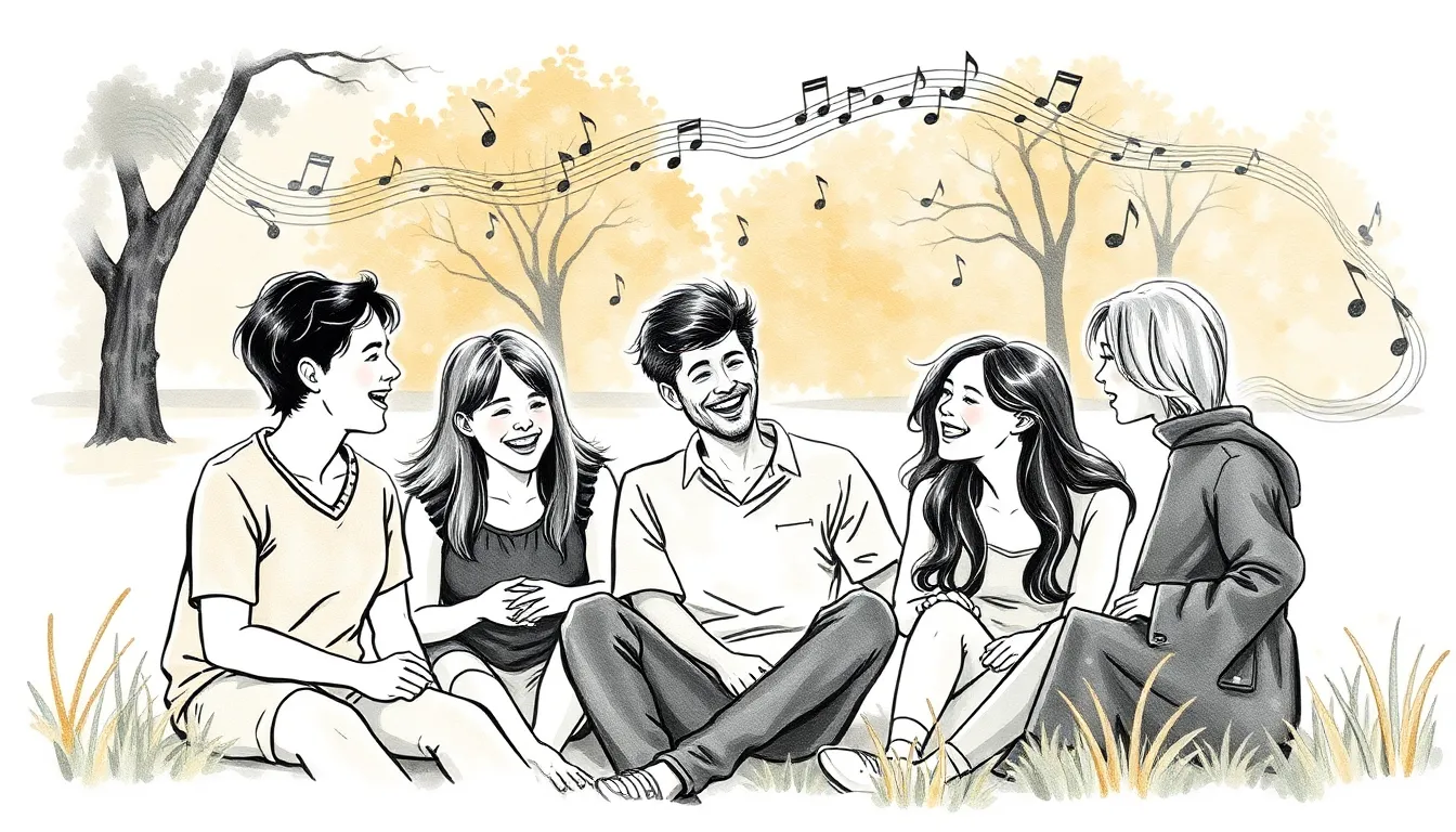 La Danse des Ombres et des Lumières : Une Odyssée de Vie 8 Illustration de La Mélodie de l'Instant