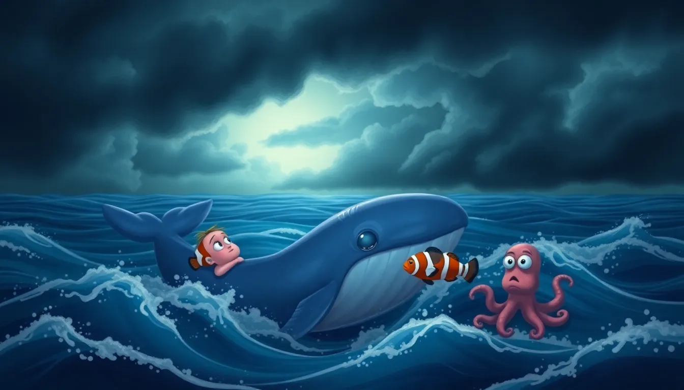 Bella la Baleine et l'Océan Bleu 4 Illustration de Le Nuage de Tempête
