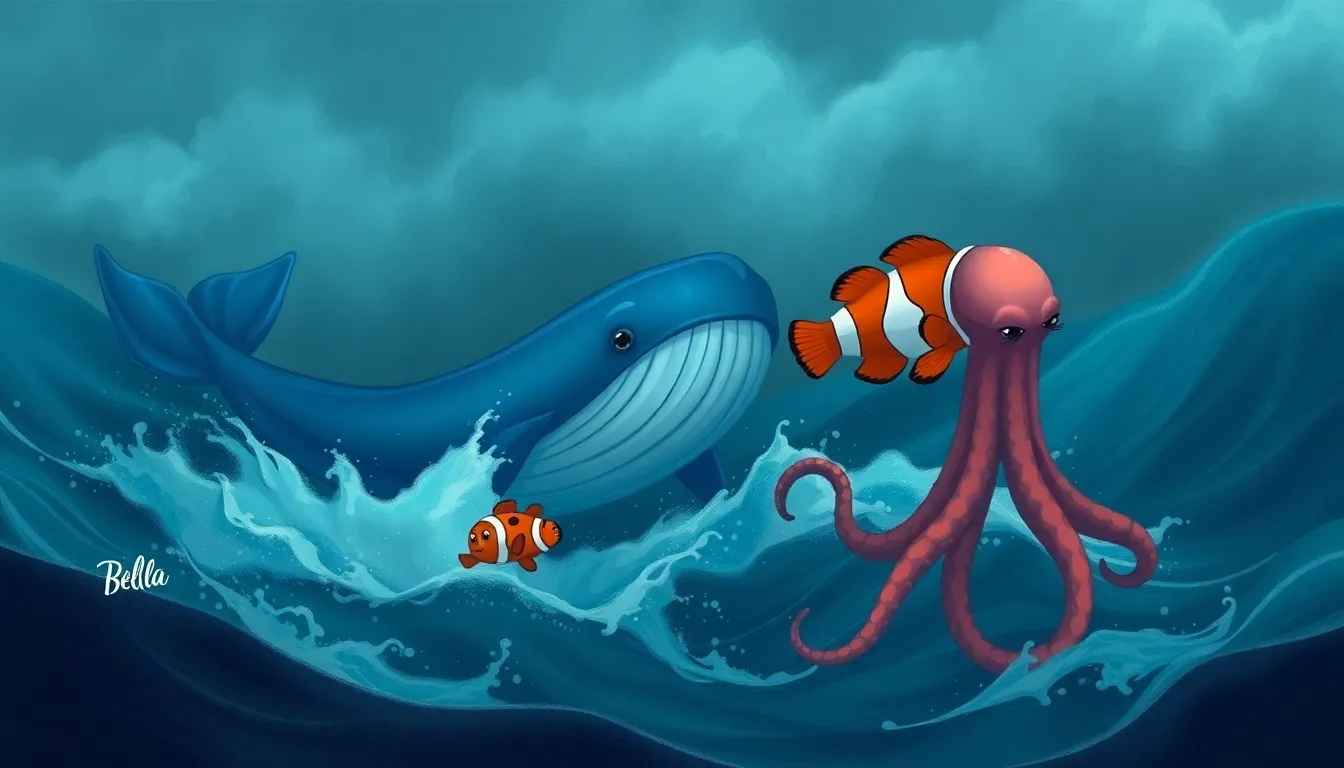 Bella la Baleine et l'Océan Bleu 5 Illustration de La Force de l'Amitié