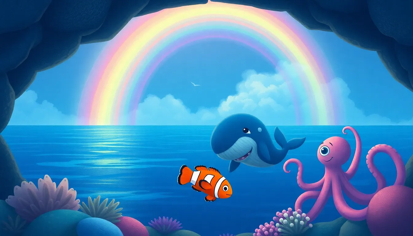 Bella la Baleine et l'Océan Bleu 6 Illustration de Après la Tempête