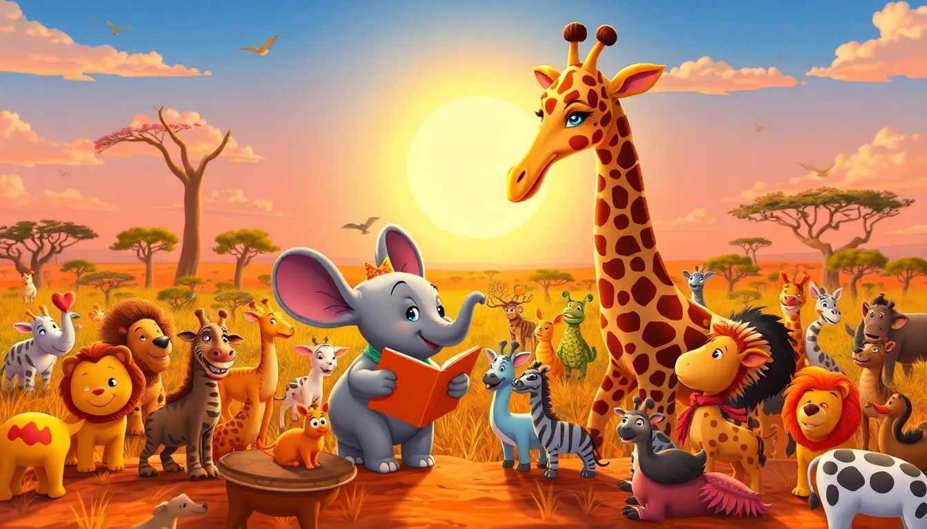 Le Petit Éléphant et la Pomme Dorée 7 Illustration du Retour Triomphal