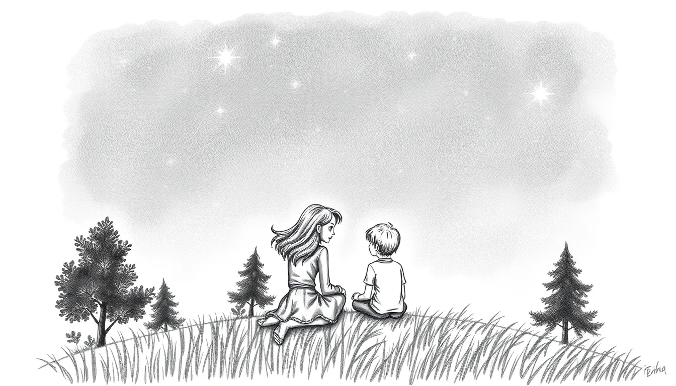 La Magie des Mots : Un Voyage Poétique en Anglais 7 Illustration de Les Étoiles de la Nuit