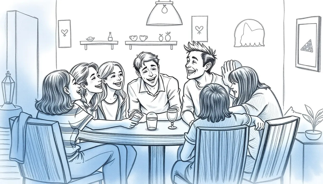 Illustration de l'éclat de rire et de l'amitié