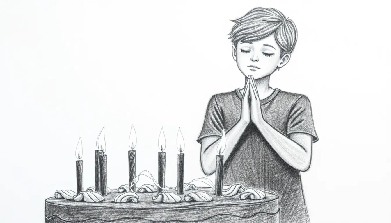 Illustration du moment de souffler les bougies