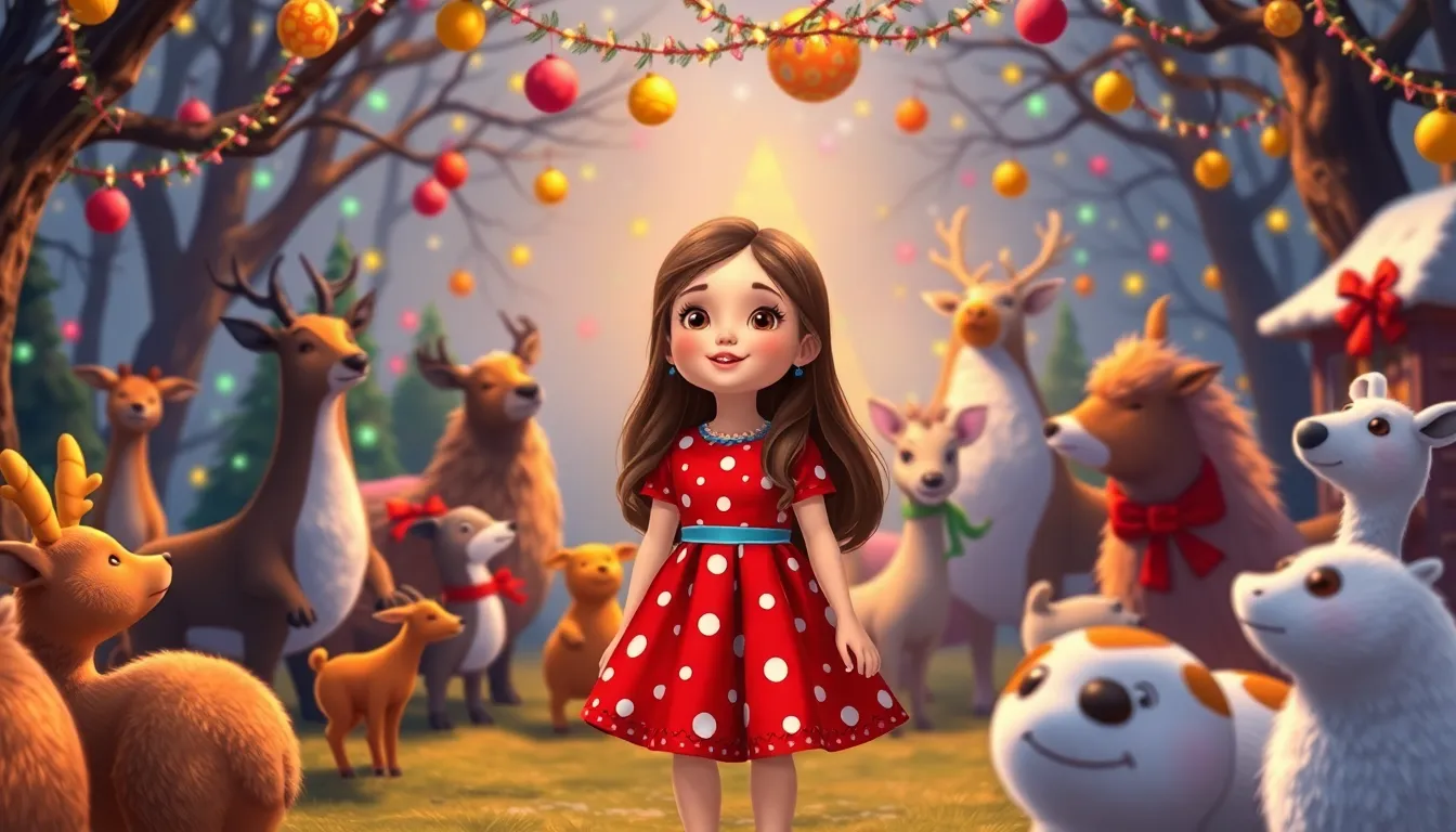 La Forêt Enchantée de Noël 3 Illustration de La Fête des Animaux