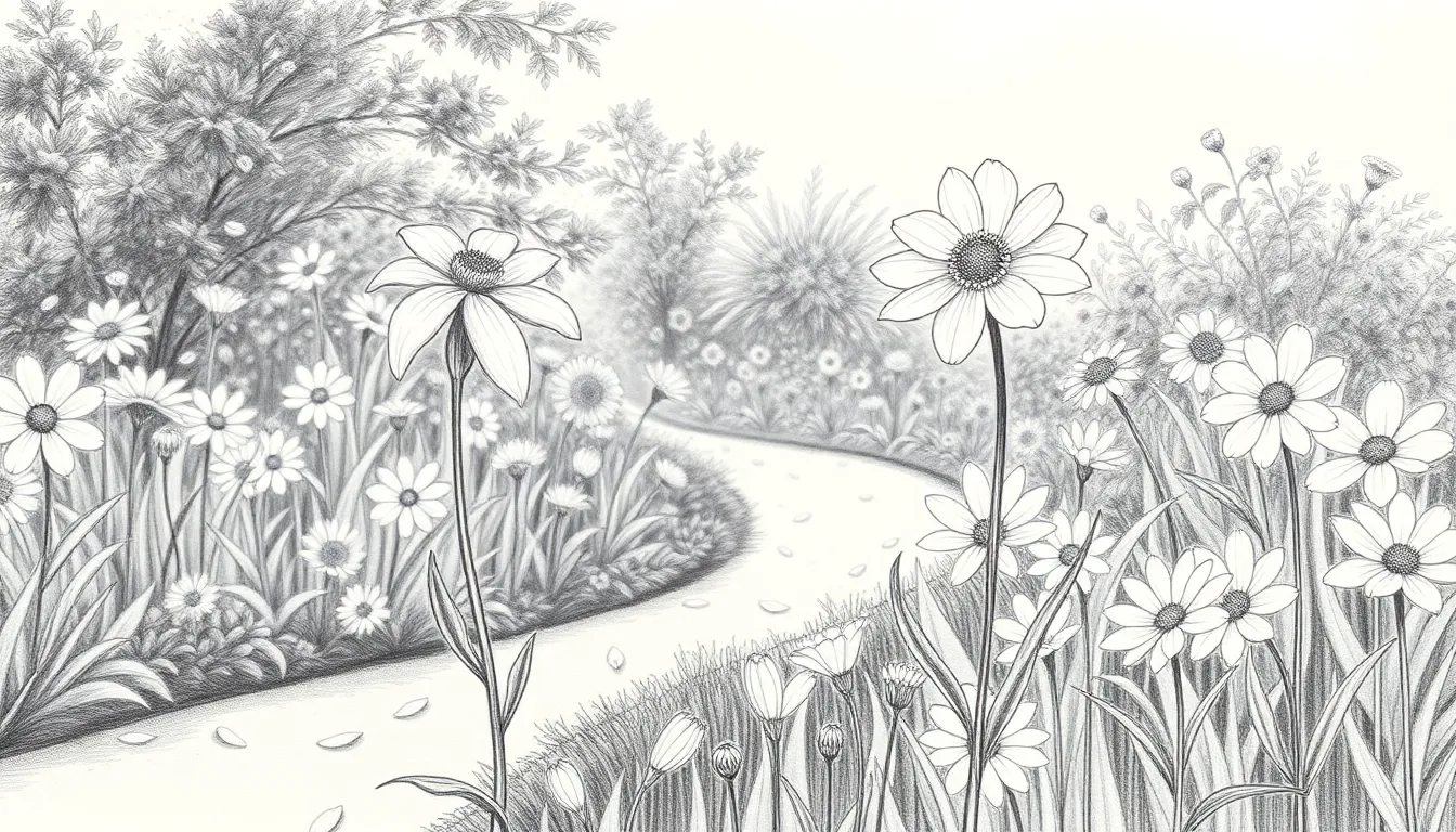 Illustration d'un jardin enchanteur