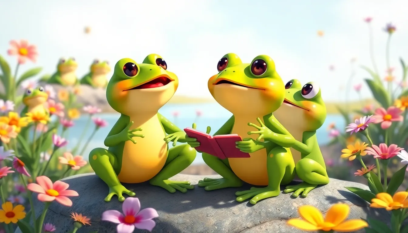 Illustration de La Chanson des Rainettes