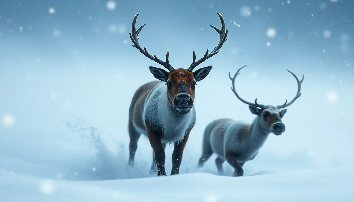 Le Noël de Sami le Renne Courageux 3 Illustration de La Tempête de Neige