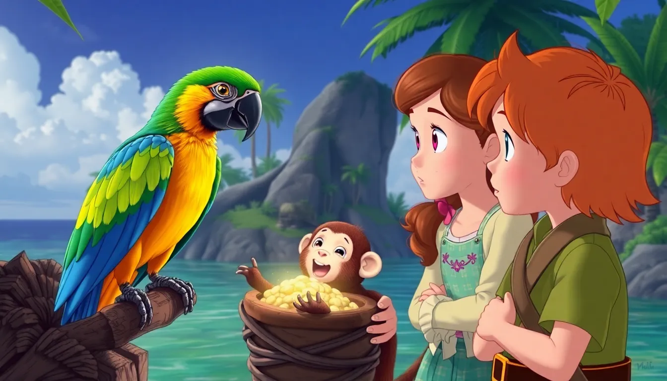 L'Île Mystérieuse de Clara et Alex 4 Illustration du Secret de l'Île