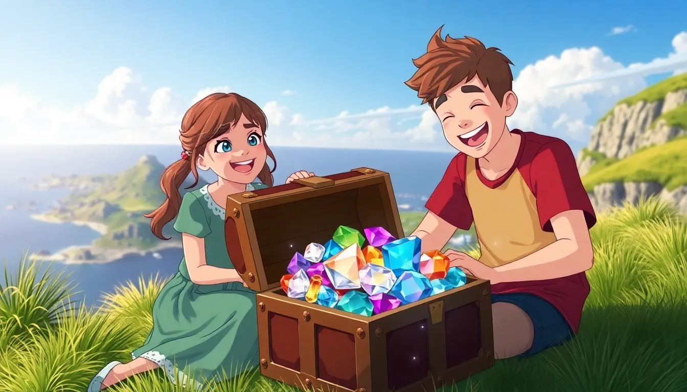 L'Île Mystérieuse de Clara et Alex 6 Illustration du trésor magique