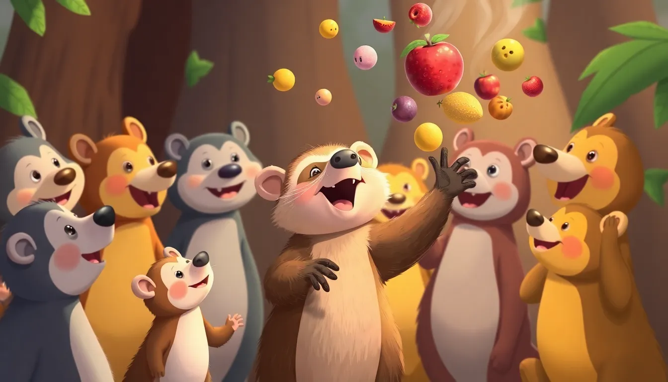 Les Tours de Magie de Titi le Tamanoir 2 Titi le tamanoir réalisant des tours de magie avec ses amis de la forêt.