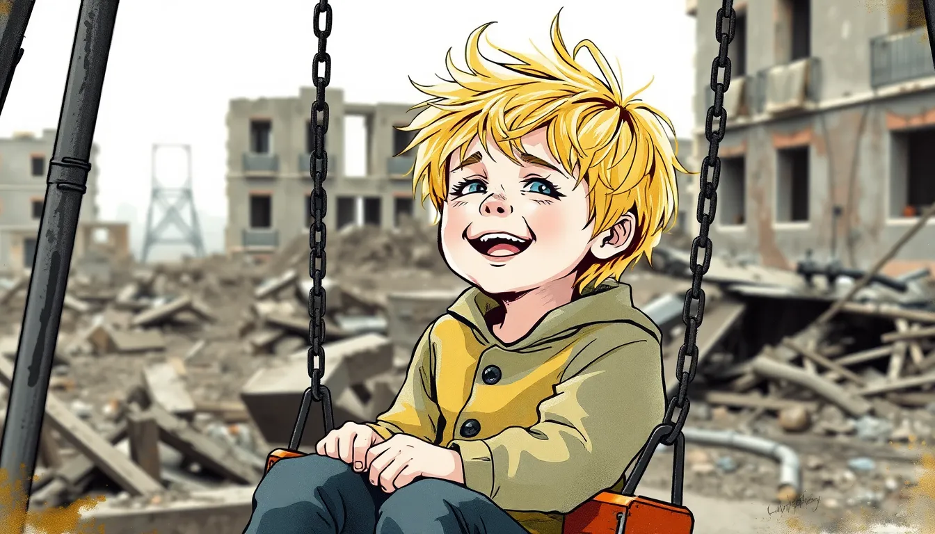 Illustration de L'Innocence d'un Enfant dans le Chaos