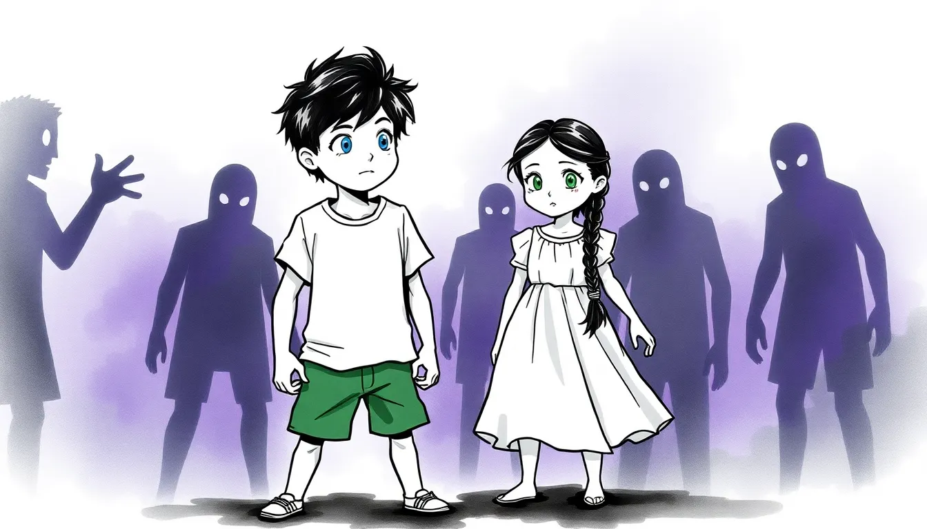 Les Enfants de la Lune : Mystères et Pouvoirs sous la Pleine Lune 5 Illustration de L'Affrontement avec les Forces Obscures