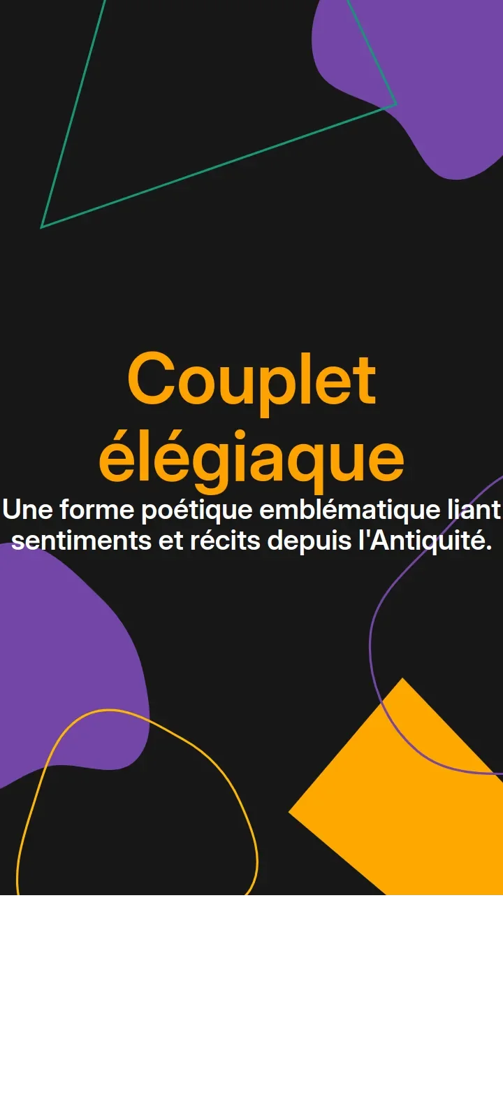 Couplet élégiaque