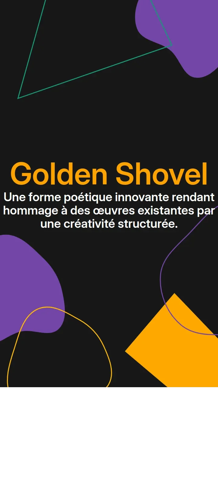 Golden Shovel
