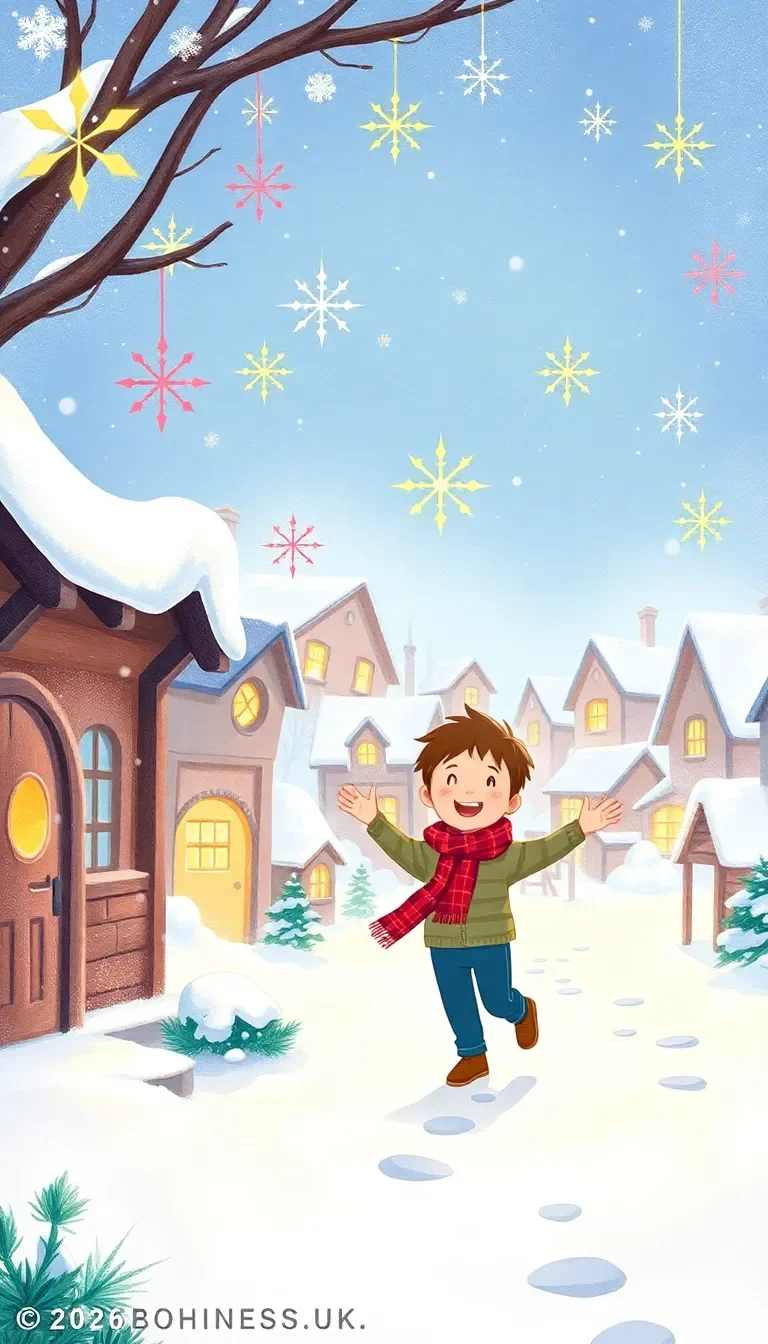 L'Hiver de Hugo et les Flocons de Neige Magiques