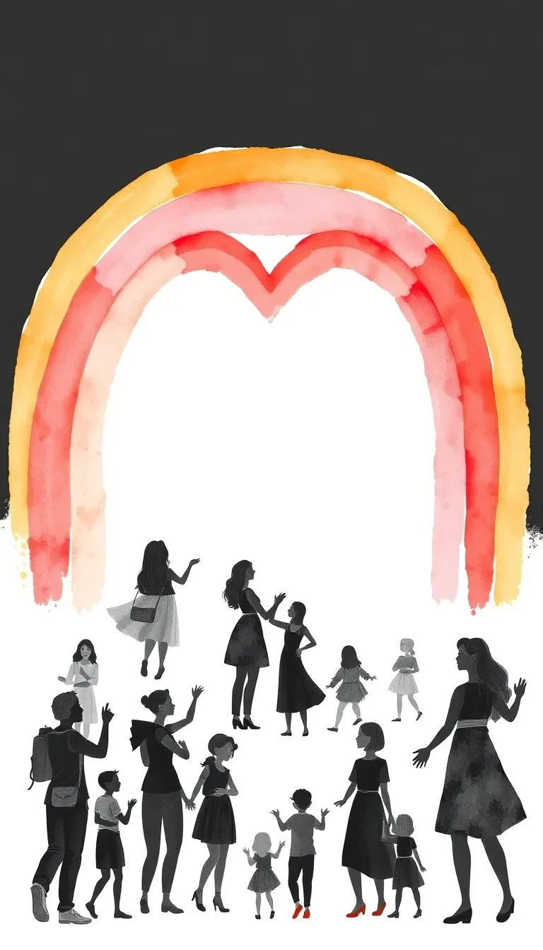 Poème d'Amour Mignon : Un Cœur Arc-en-Ciel