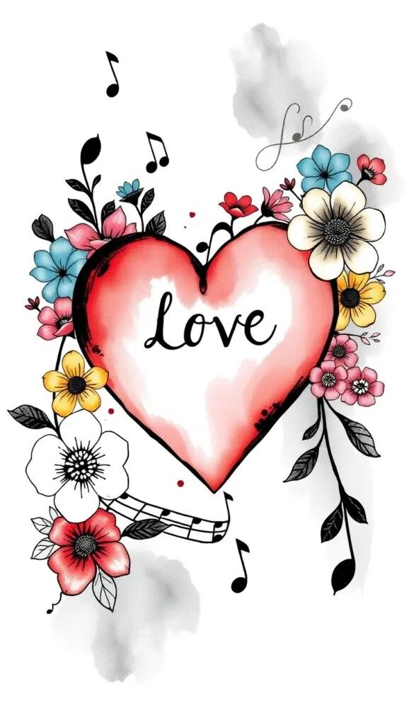 Poème d&rsquo;Amour Mignon : Un Cœur en Fête