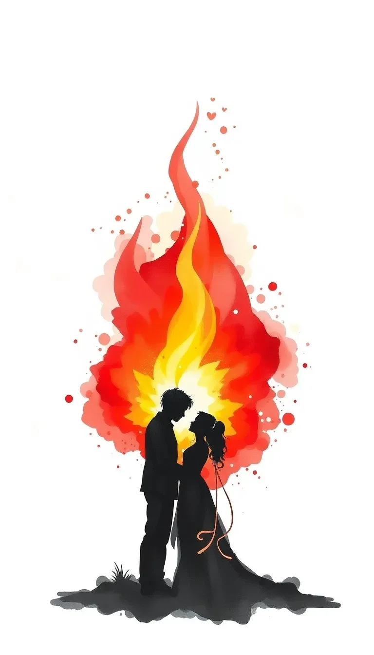 Poème d'amour qui Touche le Cœur : Flamme Éternelle