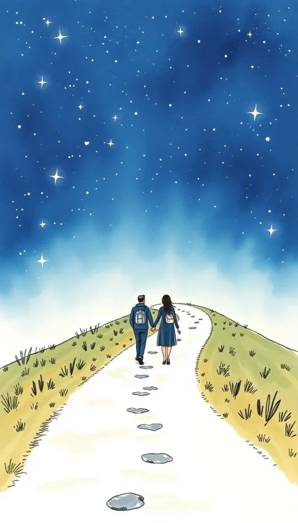 Poème d&rsquo;amour qui Touche le Cœur : La Route des Étoiles