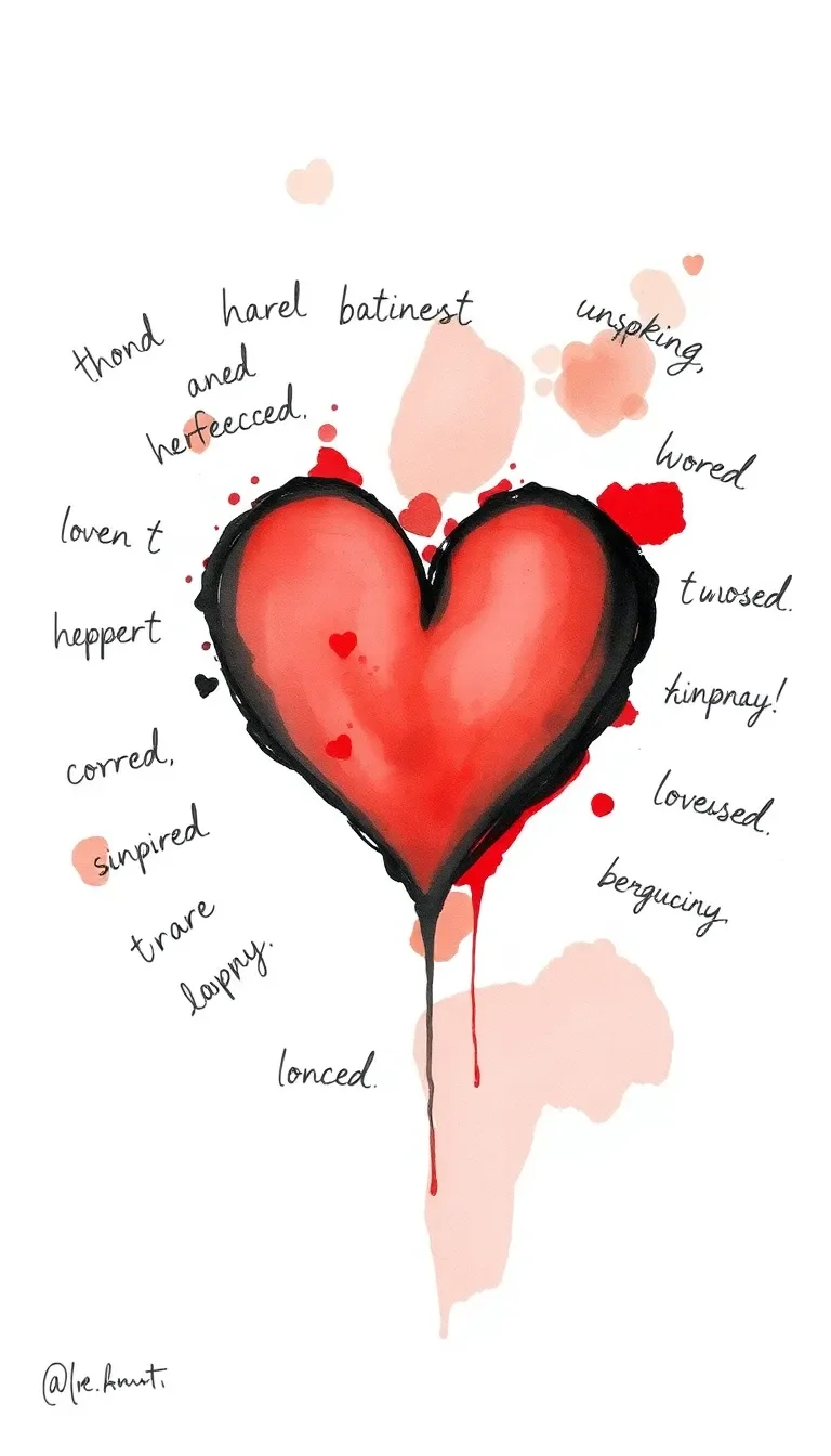 Poème d'amour qui Touche le Cœur : Les Mots Manqués