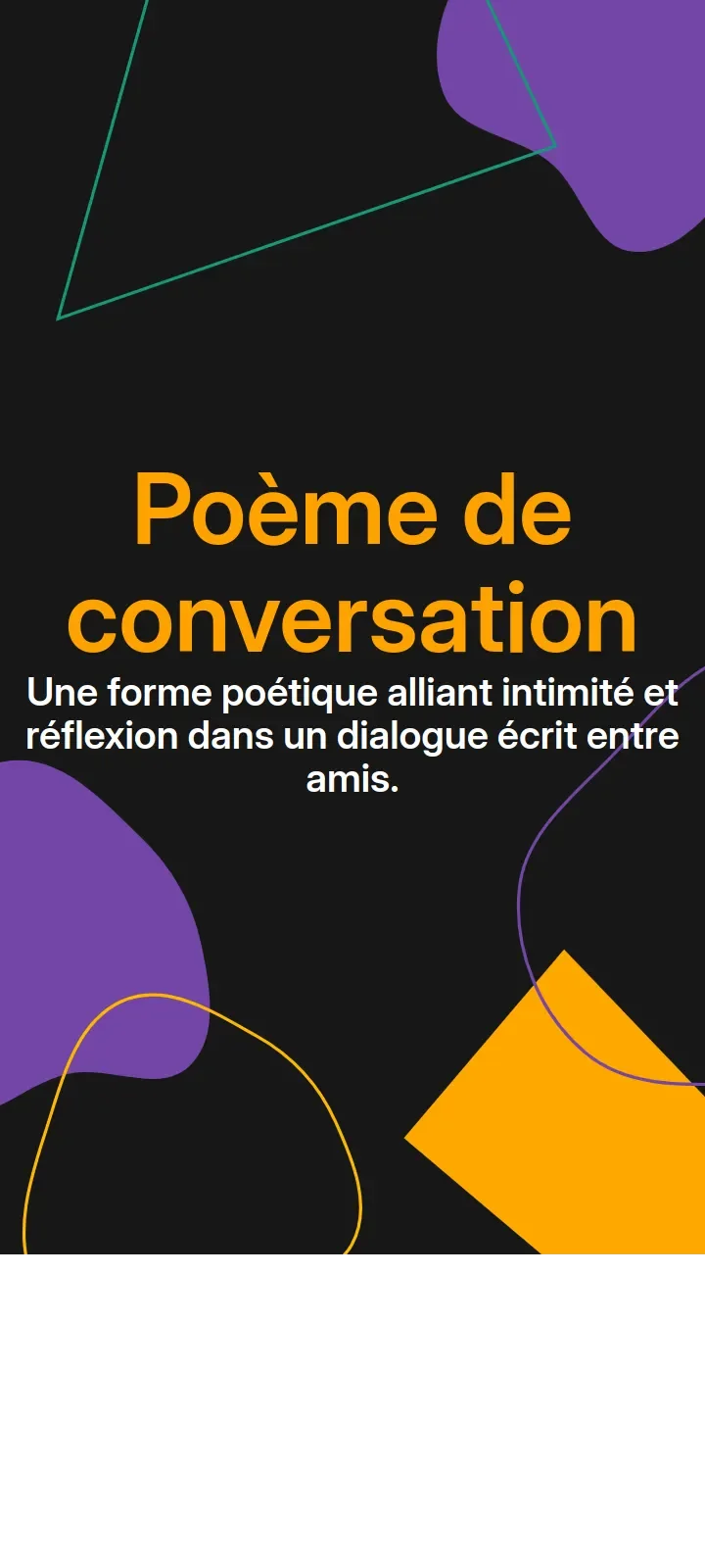 Poème de conversation