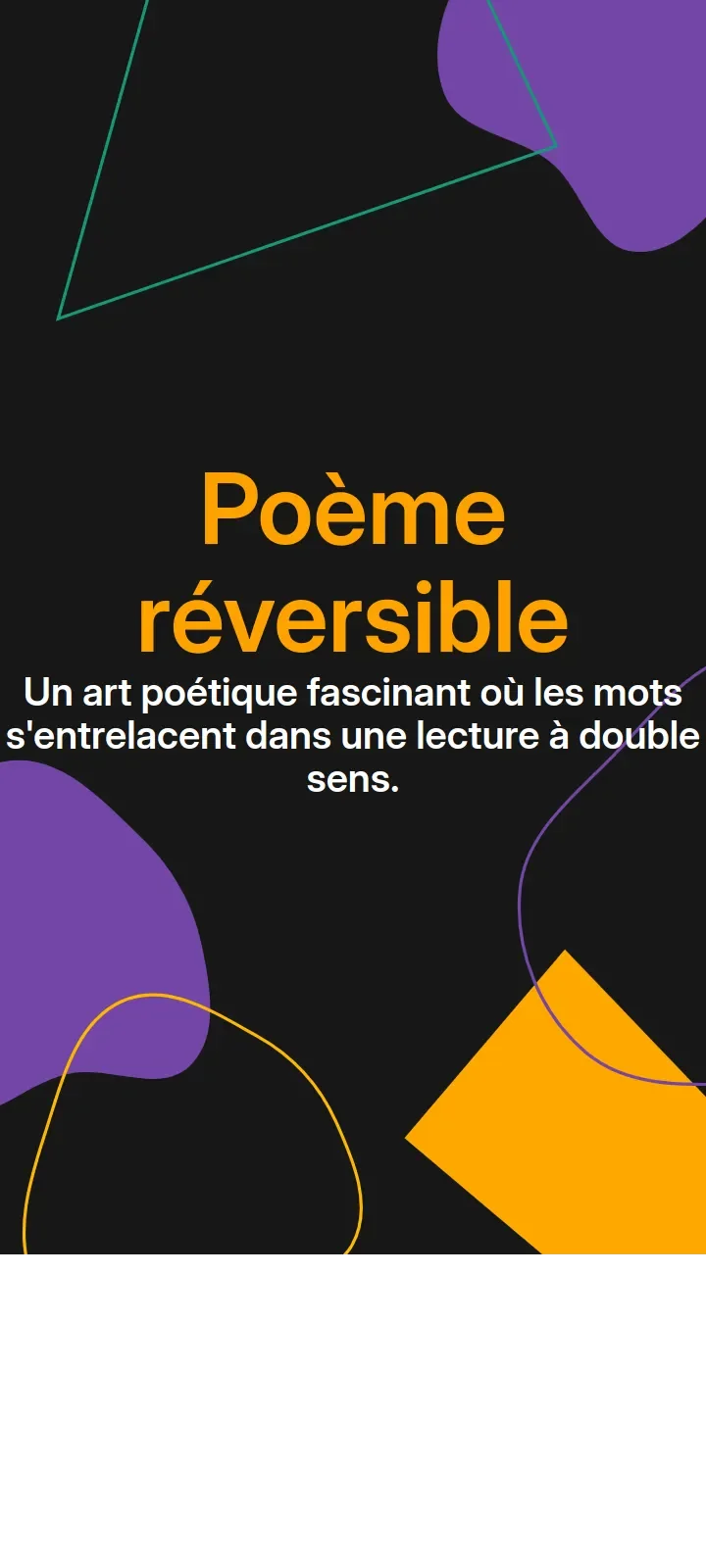 Poème réversible