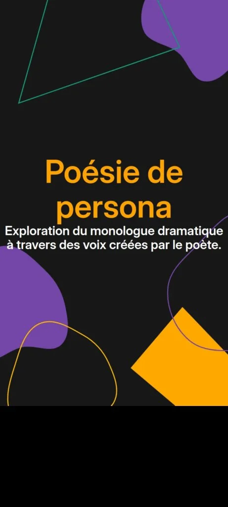 Poésie de persona