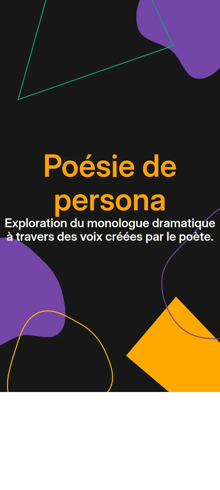 Poésie de persona