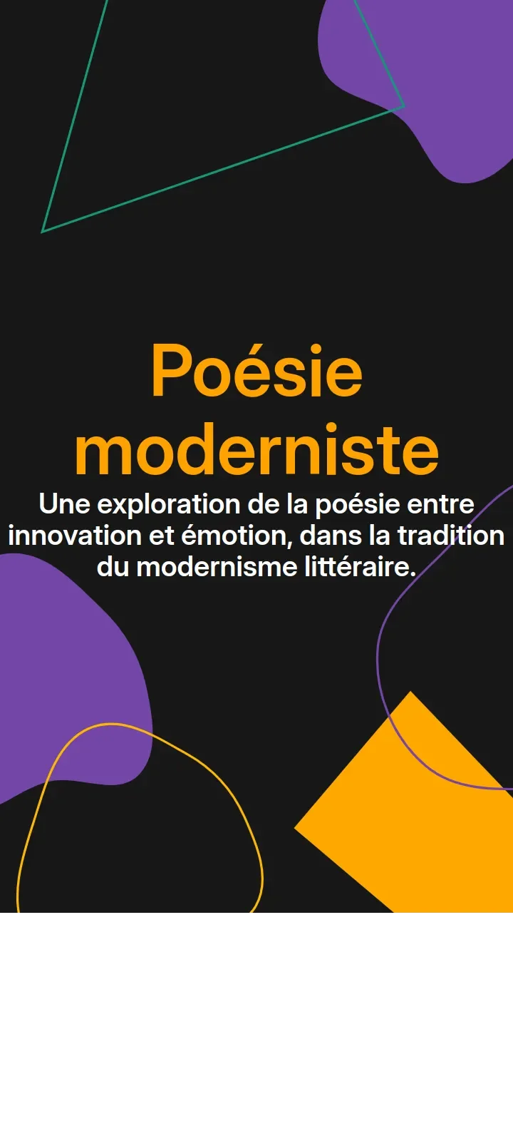 Modernité en poésie