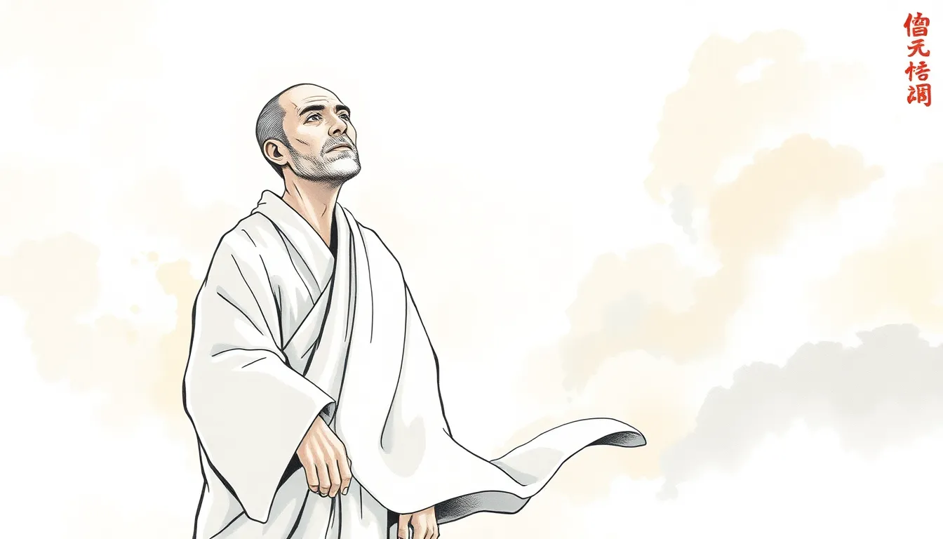 Illustration du Début d'un Pèlerinage Spirituel