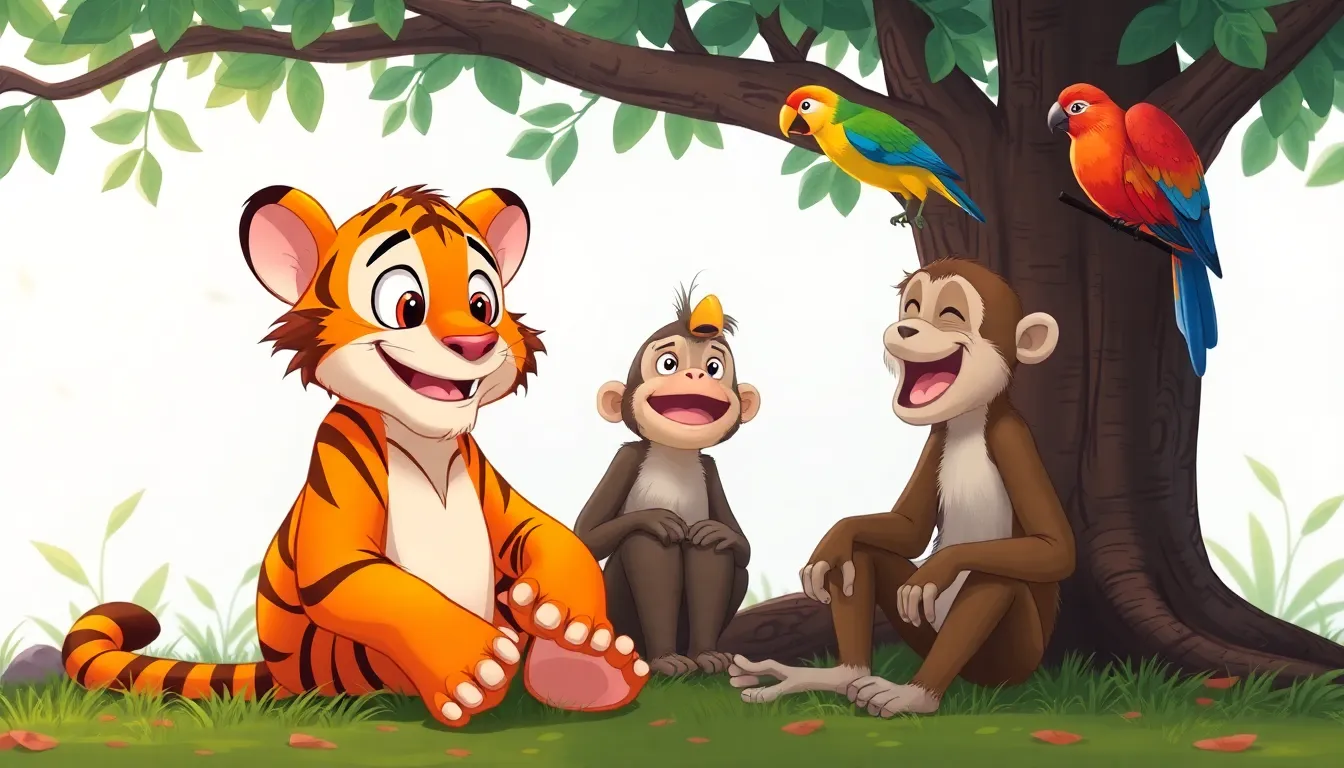 Tommy le Tigre et ses Blagues 2 Illustration de La Première Blague