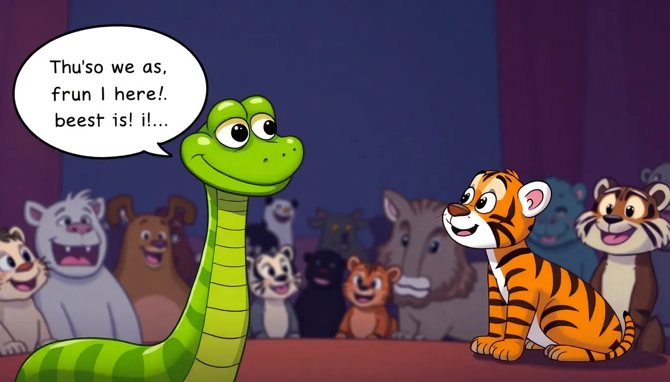 Tommy le Tigre et ses Blagues 4 Illustration de La Blague du Serpent