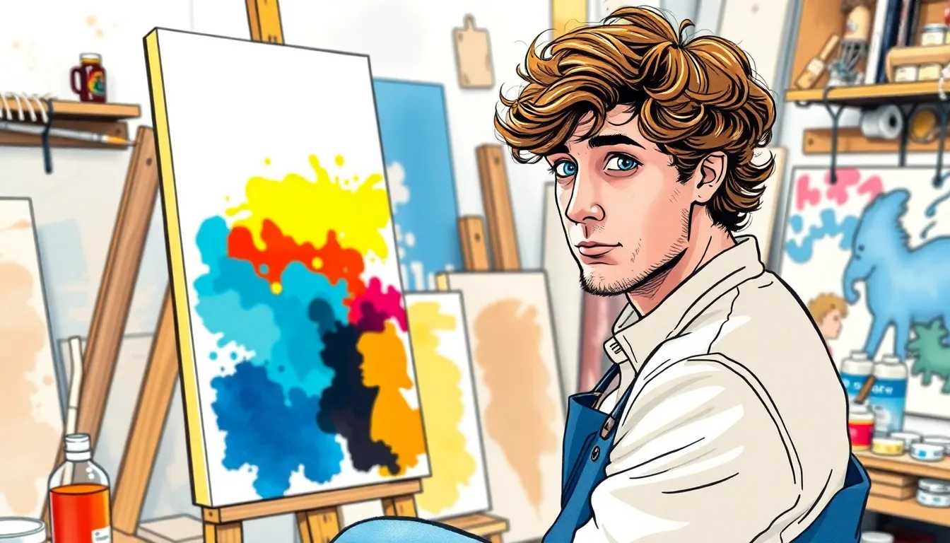 Les Couleurs du Silence : Peinture et expression des émotions d'un peintre sourd 3 Illustration de La Palette de Souvenirs