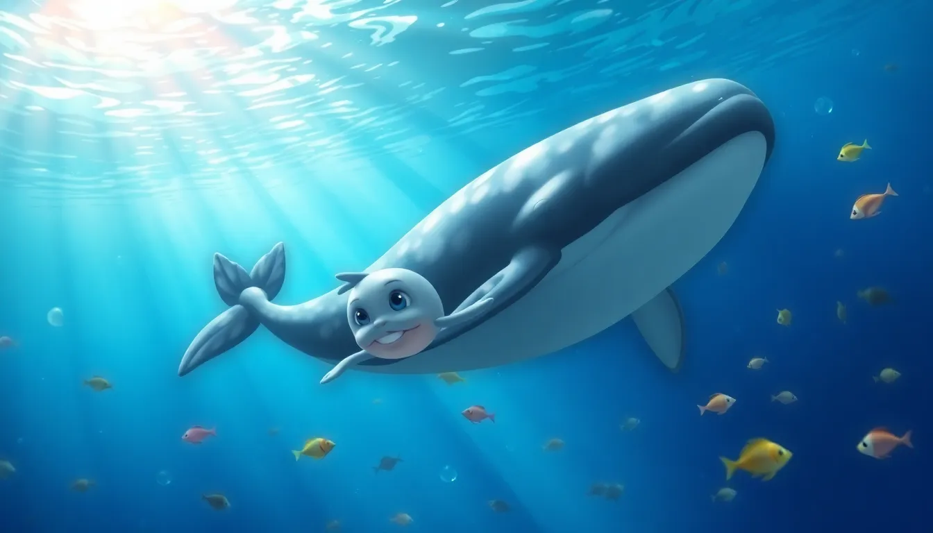 La Petite Baleine et l'Océan 1 Illustration de La Naissance de la Petite Baleine