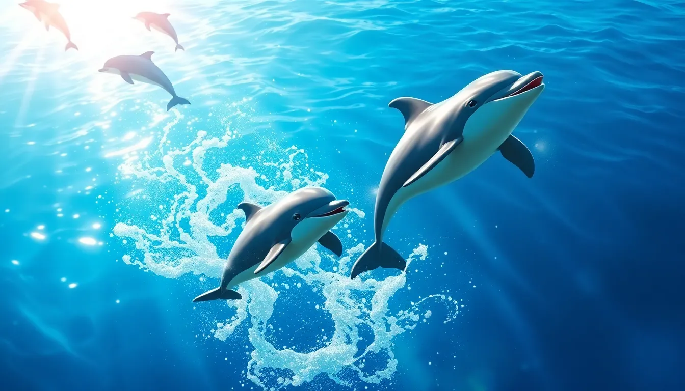 La Petite Baleine et l'Océan 3 Illustration de La Rencontre avec les Dauphins