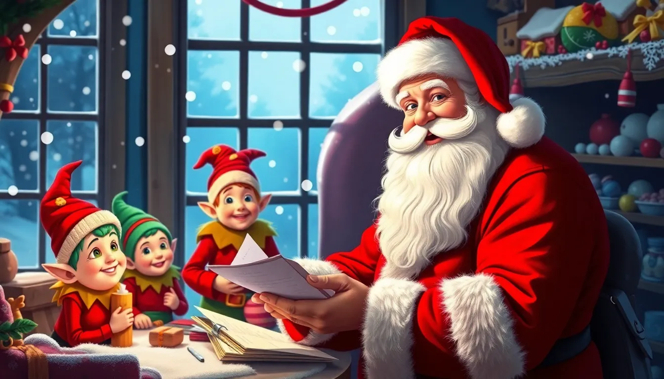 Le Père Noël et les Lutins Malicieux 1 Illustration de La Magie de Noël