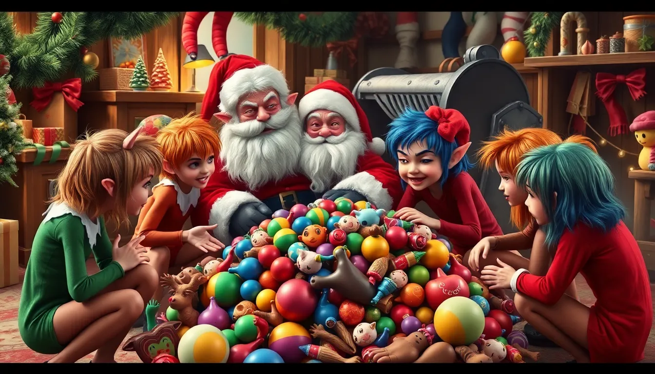 Le Père Noël et les Lutins Malicieux 2 Illustration du Plan des Lutins