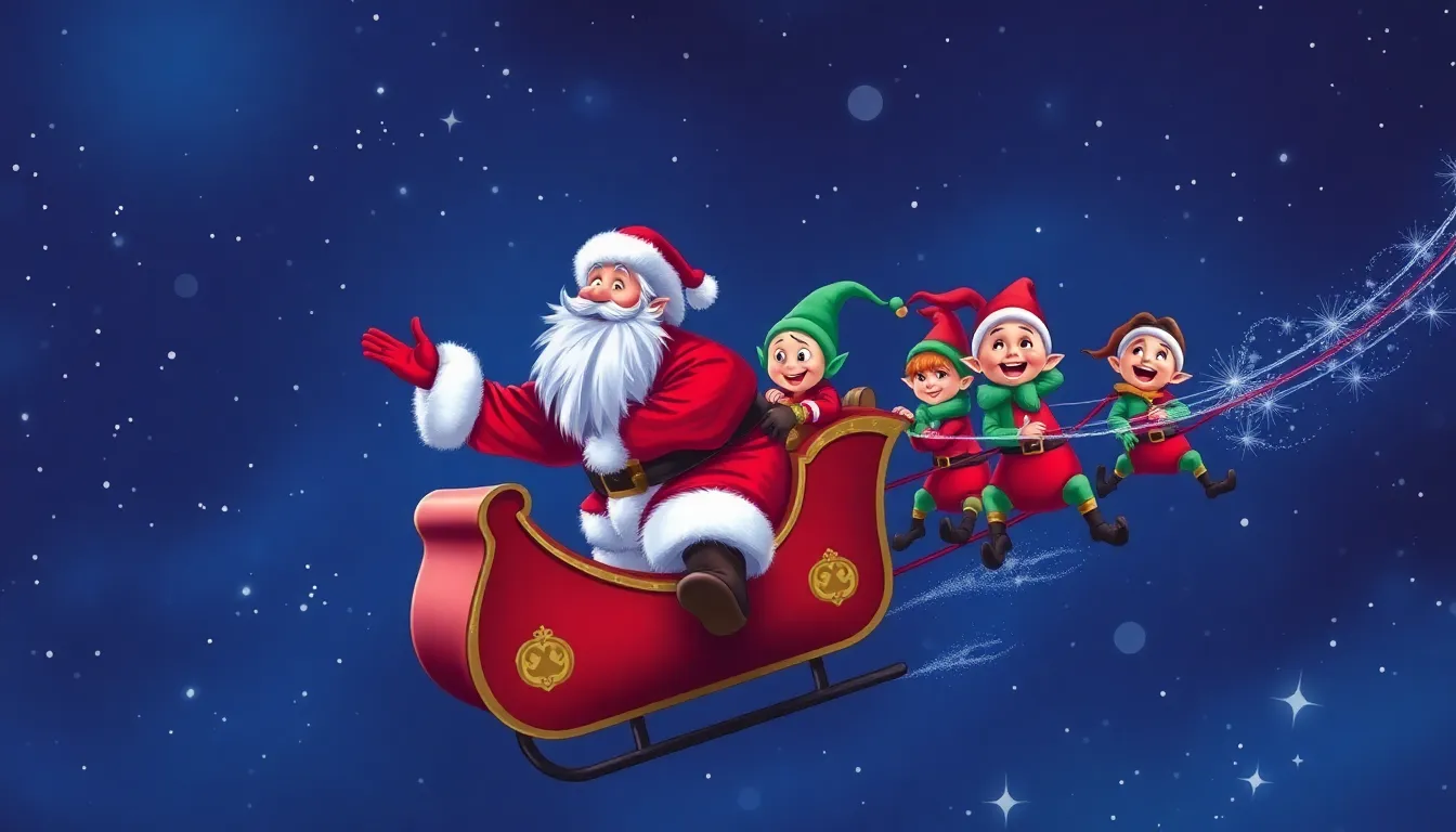 Le Père Noël et les Lutins Malicieux 3 Illustration de La Nuit des Surprises