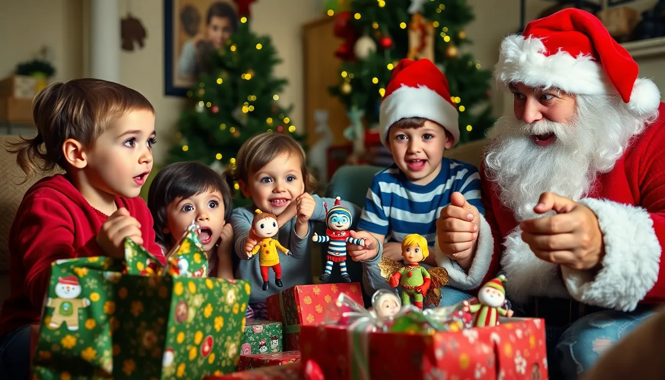 Le Père Noël et les Lutins Malicieux 4 Illustration de Des Réactions Étonnantes