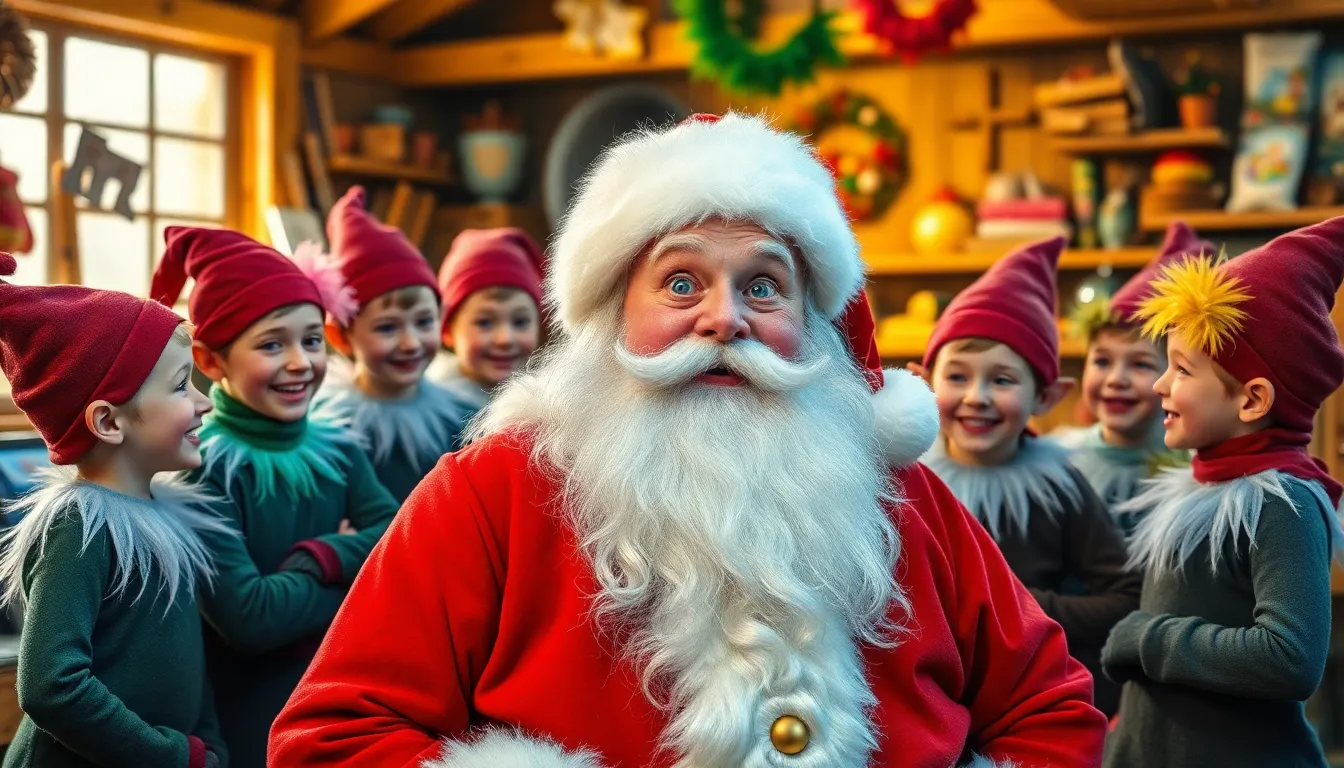 Le Père Noël et les Lutins Malicieux 5 Illustration de La Découverte des Lutins