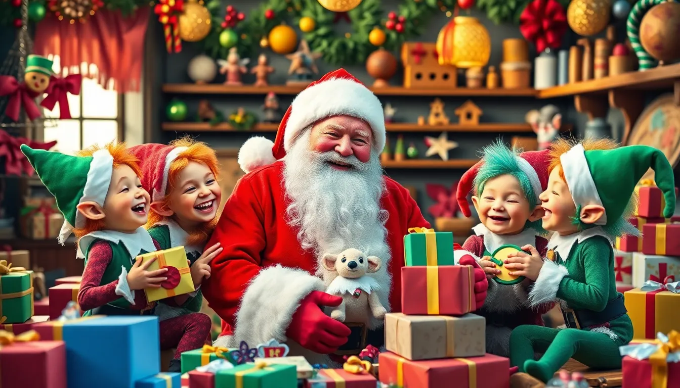 Le Père Noël et les Lutins Malicieux 6 Illustration d'Une Fin Joyeuse