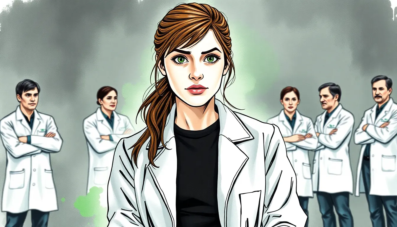 Les Messagers de l'Aube : Accueil de l'Inconnu Extraterrestre 1 Illustration d'Alice, une femme de science déterminée.