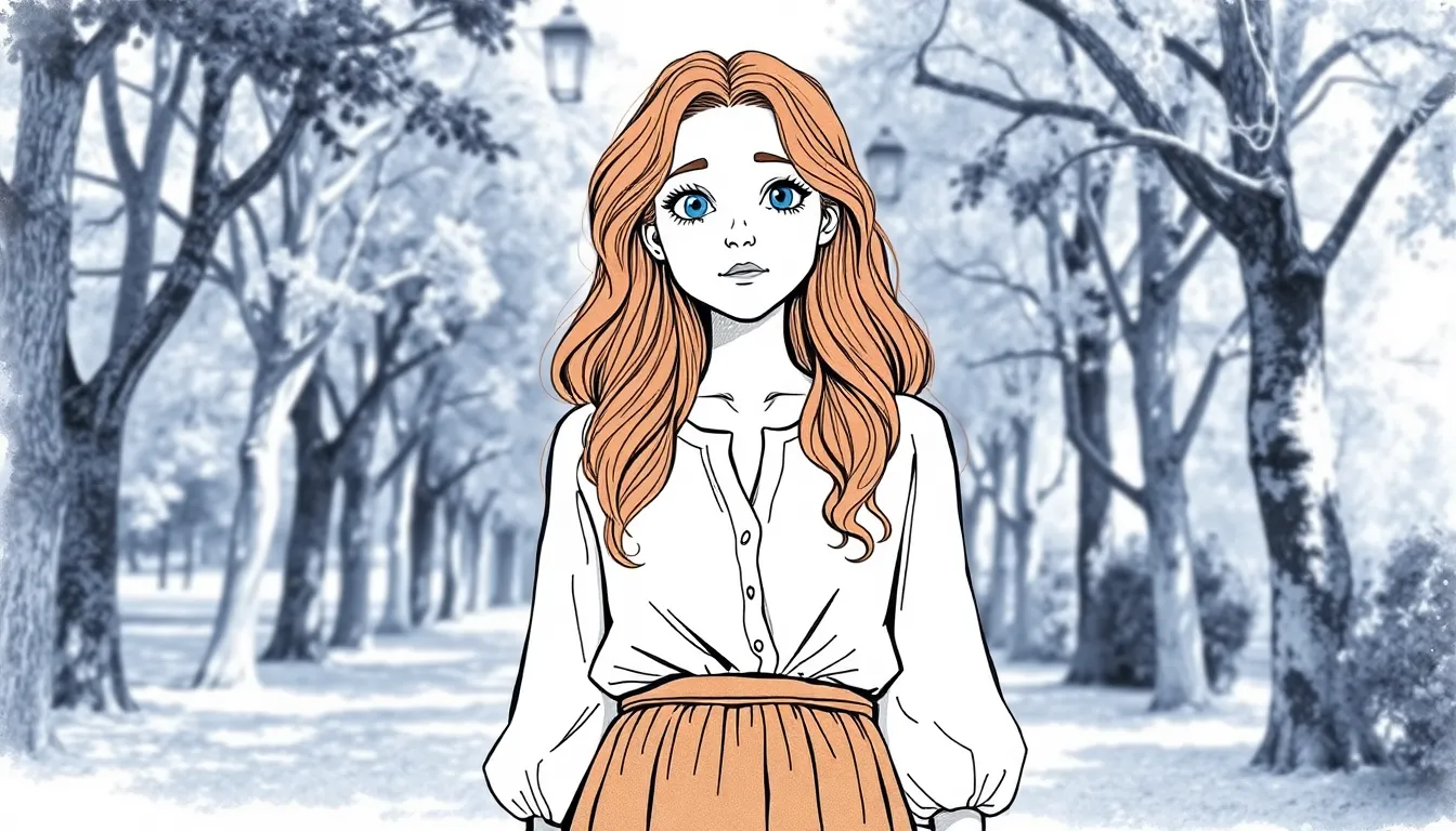 Illustration de Camille observant le parc