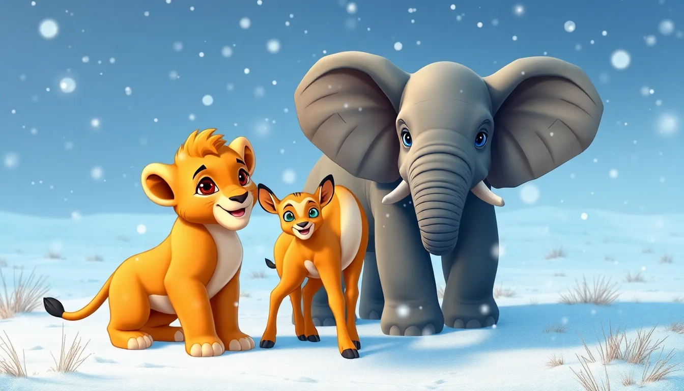 Léo le Lionceau et le Magicien de Noël 2 Illustration de La Magie de Noël