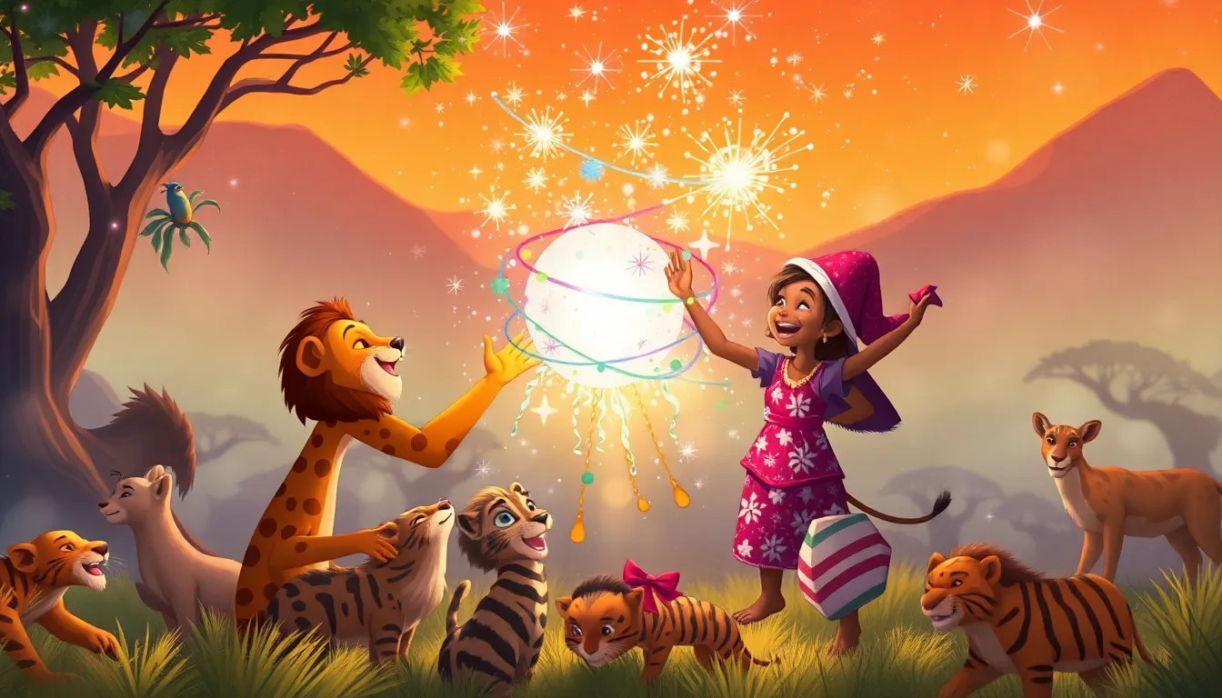 Léo le Lionceau et le Magicien de Noël 5 Illustration de Le Vœu de Léo