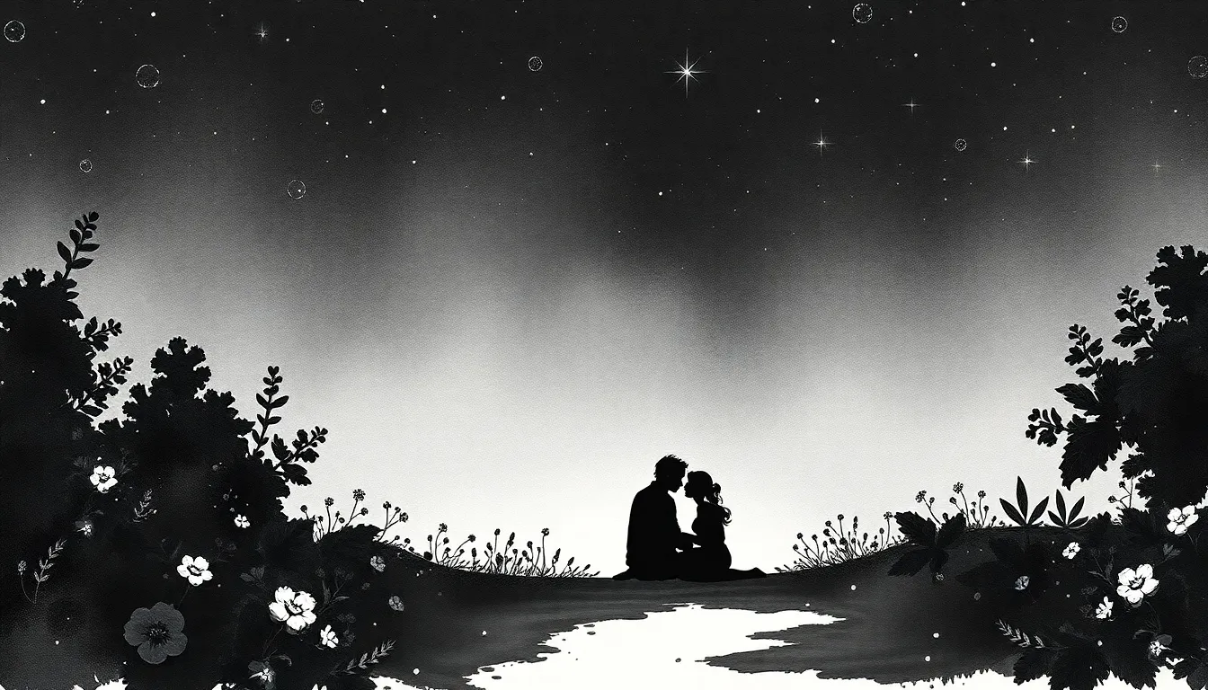 Sous le ciel complice : Une demande en mariage poétique 1 Illustration de Les Étoiles Murmurantes