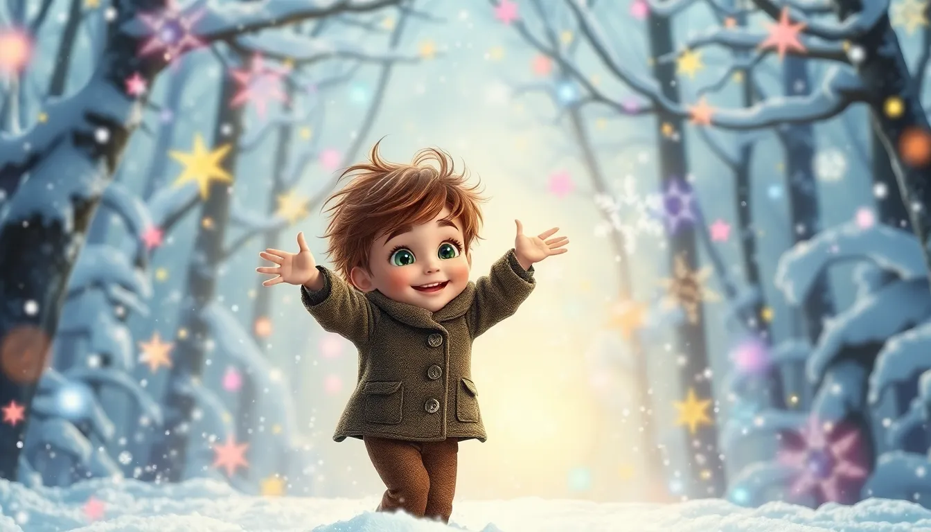 L'Hiver de Hugo et les Flocons de Neige Magiques 2 Illustration de La Danse des Flocons