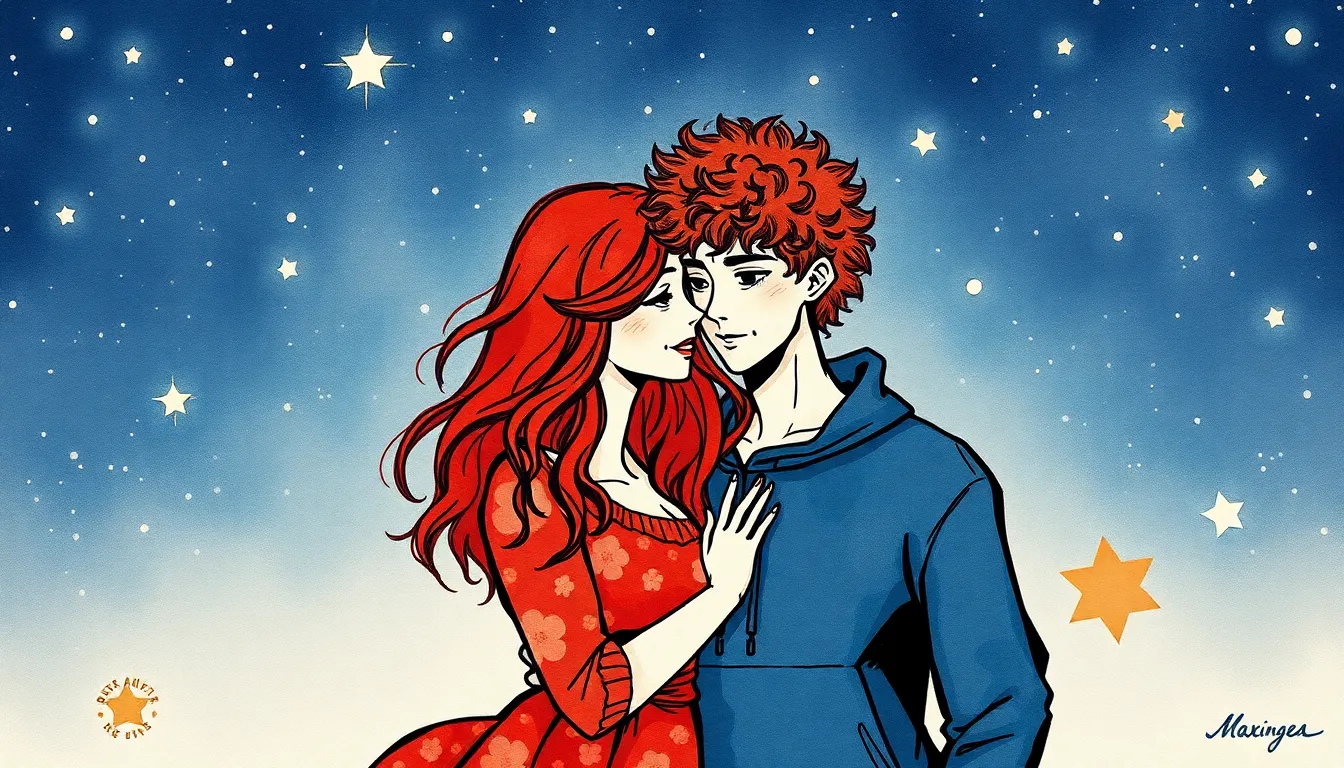 L'Étreinte des Étoiles : Une célébration de l'amour et de la liberté 1 Illustration de Sous le Drapeau des Étoiles